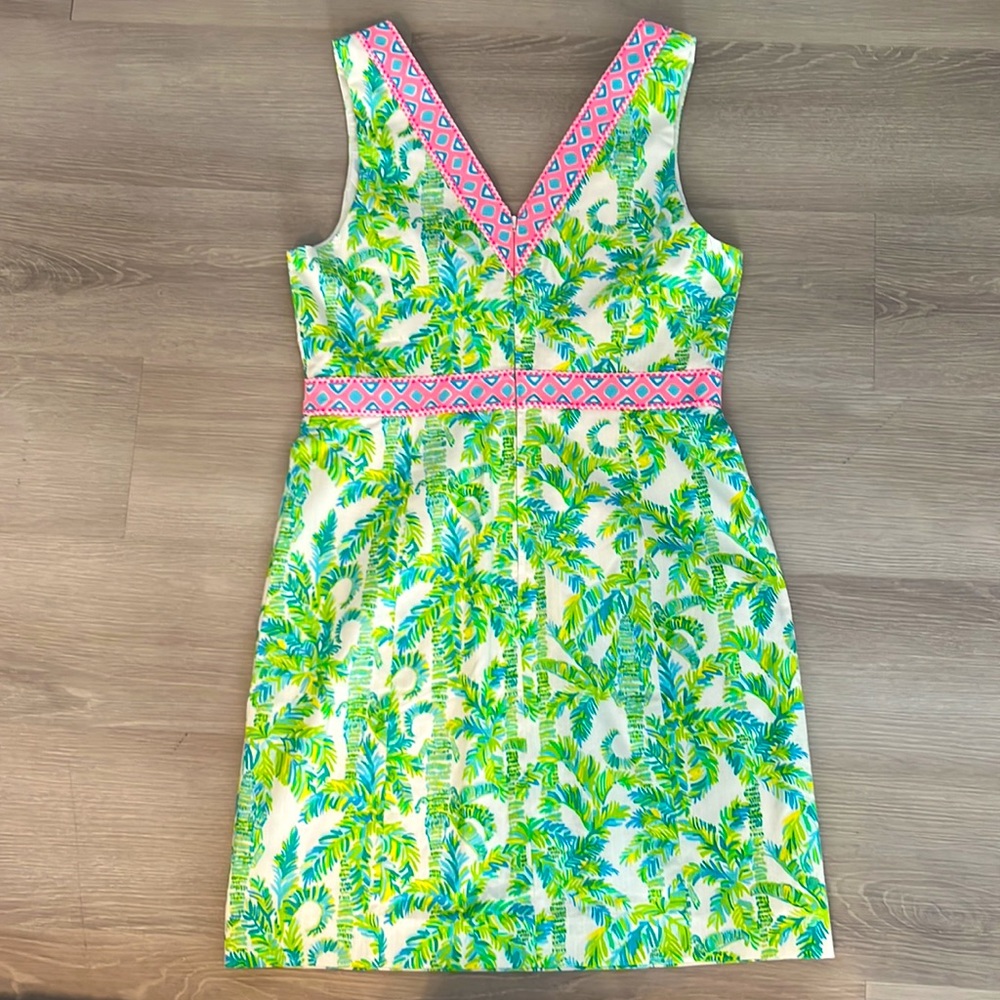 NWOT Lilly Pulitzer Lanora Stretch Shift in Fresh Citrus Keep Palm - Picture 3 of 5